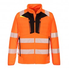 Portwest DX473 DX4 Hi-Vis Hybrid Baffle Jacket Portwest DX473 DX4 Hi-Vis Hybrid Baffle Jacket