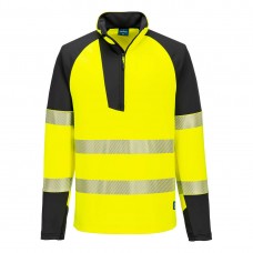 Portwest T172 PW3 Hi-Vis Zip Sweatshirt  Portwest T172 PW3 Hi-Vis Zip Sweatshirt