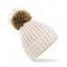 Beechfield  B412 Fur Pom Pom Chunky Beanie Beechfield  B412 Fur Pom Pom Chunky Beanie