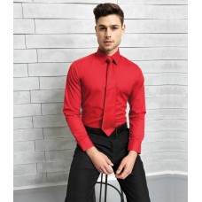 Premier PR204 Mens Long Sleeve Fitted Poplin Shirt  Premier PR204 Mens Long Sleeve Fitted Poplin Shirt