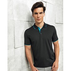 Premier  PR618 Mens' Contrast Coolchecker  Pique Polo Premier  PR618 Mens' Contrast Coolchecker  Pique Polo